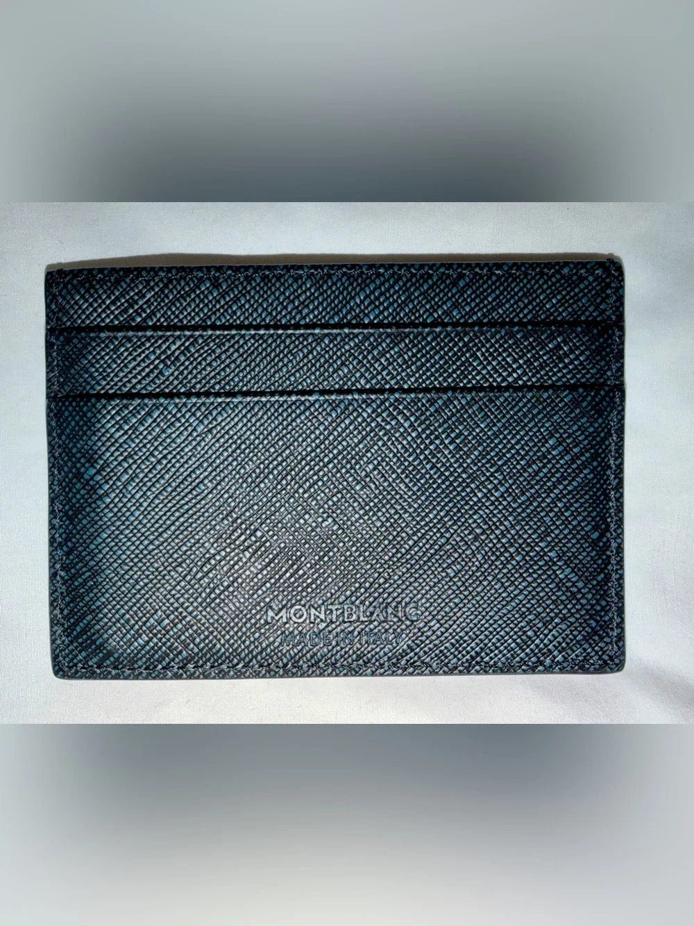 Montblanc Sartorial Card Holder 5cc in Tweed Blue